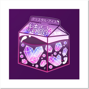 Crystal Ice Milk Carton Posters and Art